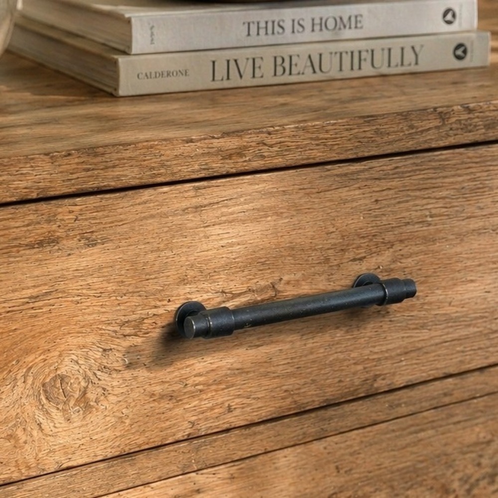 25 Pack Industrial Cabinet Pulls 3in  Francisco Weathered Bronze Drawer Handles